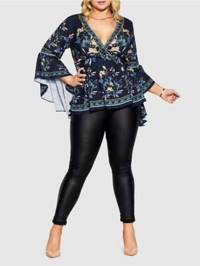 CITY CHIC Nova Scarf Top Size 14